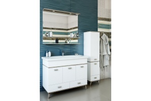 Мебель для ванной Sanflor Бруно 105 белый, орегон, напольная - 2