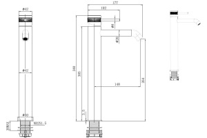 Смеситель для раковины Allen Brau Priority черный матовый - 2