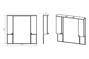 Зеркало Misty Латте 105 - 3