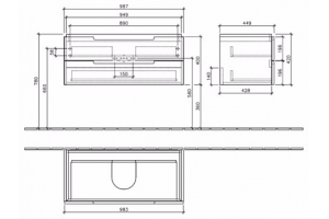 Тумба под раковину Villeroy & Boch Subway 2.0 (A690 10 FQ) - 2