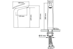 Смеситель для раковины-чаши Timo Olivia 3211/00-16F хром-белый - 2