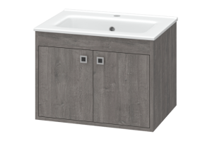 Тумба с раковиной Misty Пайн 60 серая матовая