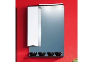 Зеркало-шкаф Бриклаер Токио 60 L венге, белый глянец