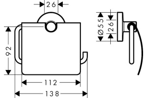 Держатель туалетной бумаги Hansgrohe Logis Universal 41723000 - 2