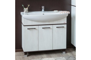 Тумба с раковиной Sanflor Толедо 105 венге, северное дерево светлое