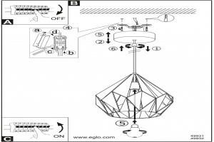 Подвесной светильник Eglo Carlton 1 49931 - 3