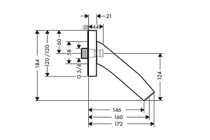 Излив для ванны Axor  (12417000) - 2