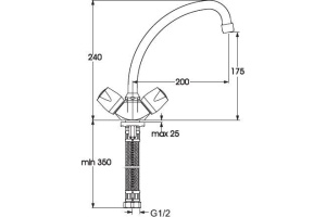 Смеситель для кухонной мойки Vidima Iskar хром (BA168AA) - 2