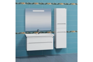 Тумба с раковиной подвесная Санта Лондон 100 белый - 3