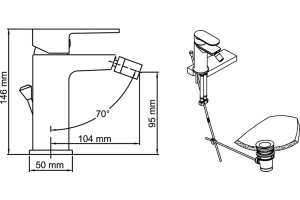 Смеситель для биде Wasserkraft Abens черный матовый - 2