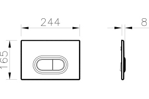 Кнопка смыва Vitra Concealed Cisterns сталь (740-0940) - 2