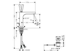 39031000 AX Citterio смеситель для раковины - 2