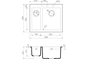 Мойка кухонная Omoikiri Bosen 59-2-SA бежевая - 3