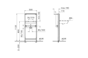 Инсталляция для раковины Vitra Frame синяя - 3