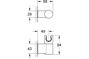 Настенный держатель Grohe Rainshower 27055000 - 2