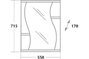 Зеркало-шкаф Onika Лилия 55 белый (205532) - 3