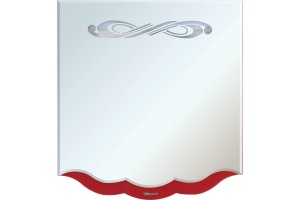 Зеркало Bellezza Версаль 90 красное