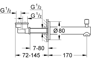 Излив Grohe Concetto 13281001 для ванны с душем - 2