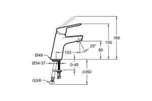 Смеситель Jacob Delafon Lucien E20849-CP для раковины - 2