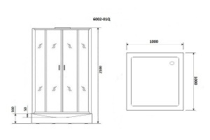 Душевая кабина Niagara Premium NG-6002-01Q 100х100х210 - 3