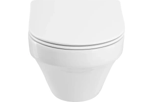 Унитаз подвесной Cezares Duet с крышкой, белый смыв Торнадо (CZR-2462-TH-TOR) - 2