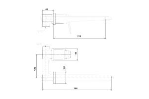 Смеситель для раковины встраиваемый Abber Zeitlos белый матовый - 3