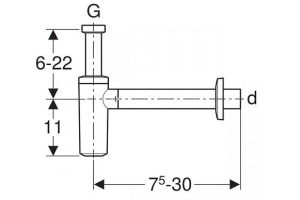 Сифон для раковины дизайн, цвет: хром глянцевый - 2