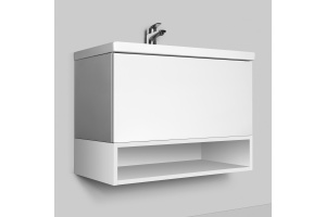 Тумба с раковиной Am.Pm Gem 60 белый глянец, с 1 ящиком