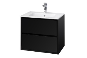 Тумба под раковину Aquaton Римини 60 черный глянец - 2