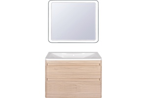 Тумба для комплекта Style Line Атлантика 100 Люкс Plus, подвесная, ясень перламутр - 3