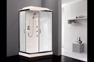 Душевая кабина Royal Bath 120х80 R профиль хром стекло матовое с гидромассажем - 2