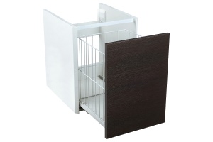 Модуль для тумбы с бельевой корзиной Aquaton Брук 40 белый-темное дерево  - 3