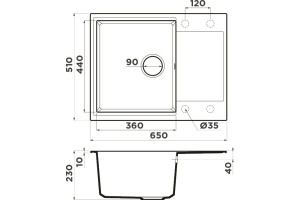 Мойка кухонная Omoikiri Daisen 65 пастила - 3