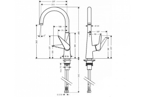Смеситель для кухонной мойки Hansgrohe  хром (72812000) - 2