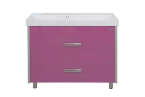 Джулия QVATRO - 105 Тумба с 2 ящ.  розовая