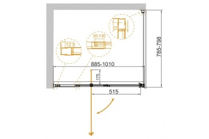 Душевой уголок Cezares Variante AH-1 110/120-100 C Cr - 2