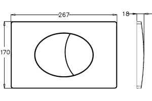 Кнопка смыва STWORKI 230858 черный матовый - 2
