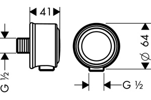 Шланговое подключение Axor  (16884000) - 2
