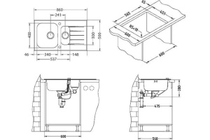Мойка кухонная Alveus Glassix 20 белая - 3