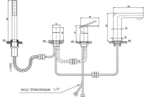 Смеситель для ванны Rav Slezak Loira хром (LR565.5P) - 2