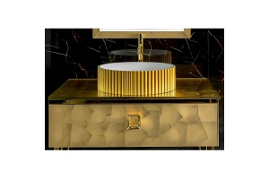 Тумба под раковину Armadi Art Lucido 80 золото