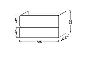 Тумба для комплекта Jacob Delafon Tolbiac EB2382-J5 белый лак - 2