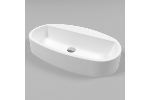 Раковина накладная Whitecross Obsidian D 65x37 белая матовая