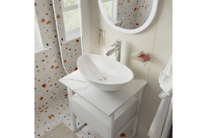 Мебель для ванной DIWO Элиста 60 белая с раковиной Moduo 55 Leaf - 3