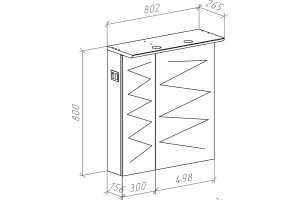 Зеркало-шкаф Bellezza Анкона 80 с подсветкой - 3
