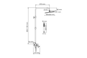 Душевая стойка WasserKraft хром - 3