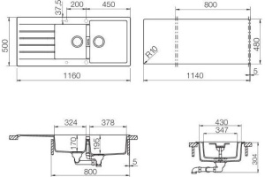 Мойка кухонная Schock Primus 80D (D-200) эверест - 2