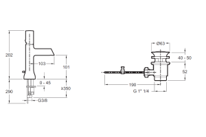 Смеситель Jacob Delafon Toobi E8959-CP для раковины - 2