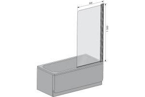 Шторки для ванной Ravak Chrome 80 см (7QR40100Z1) - 3