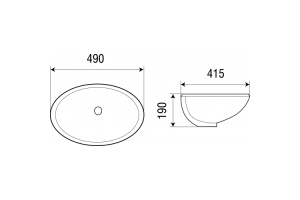 Раковина встраиваемая Weltwasser WW Deilbach 6021 49 белый (10000003897) - 2